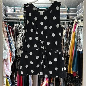 Black and White Polk a Dot Top